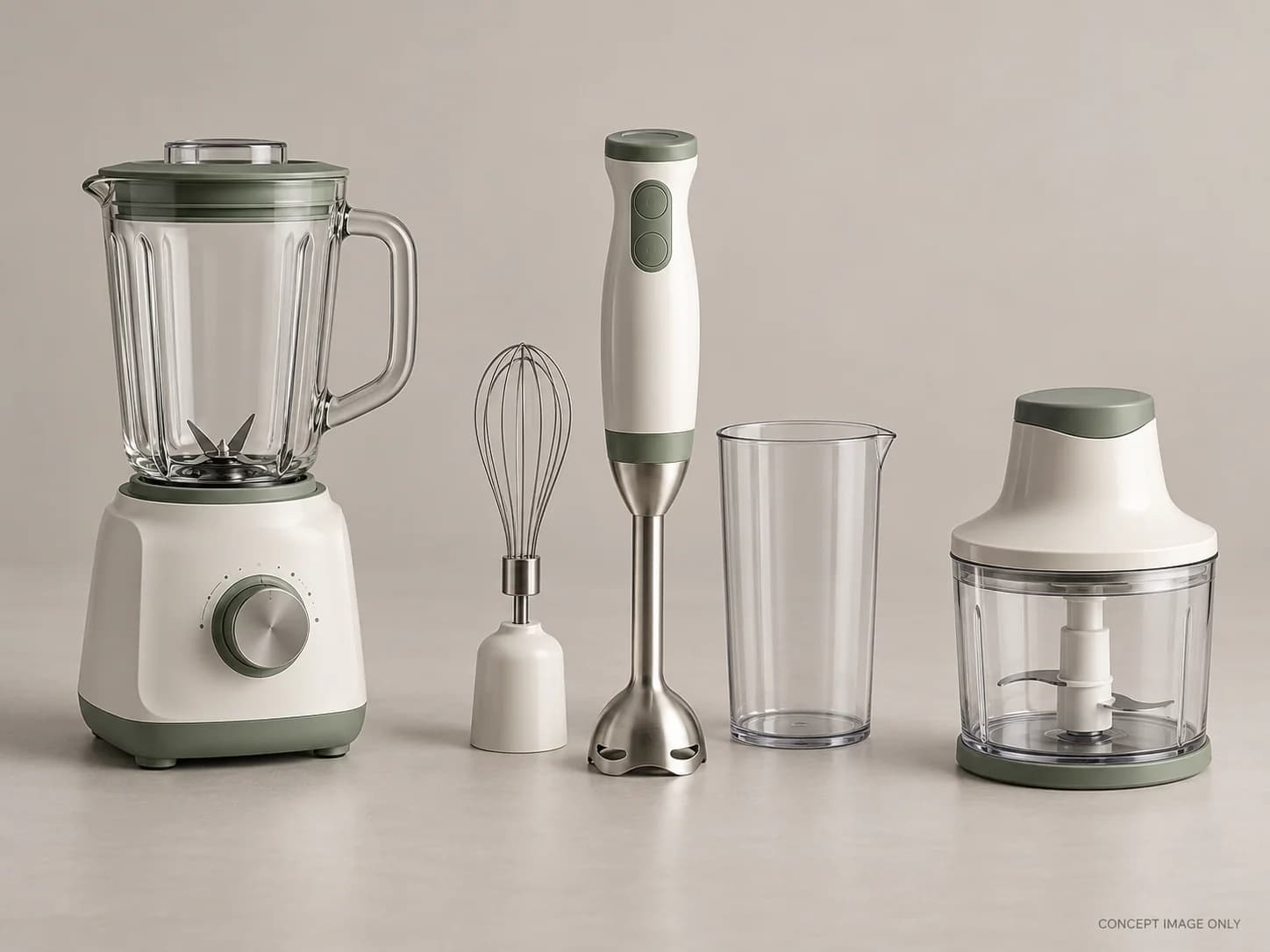 Illustrative Hand Blender Set product concept